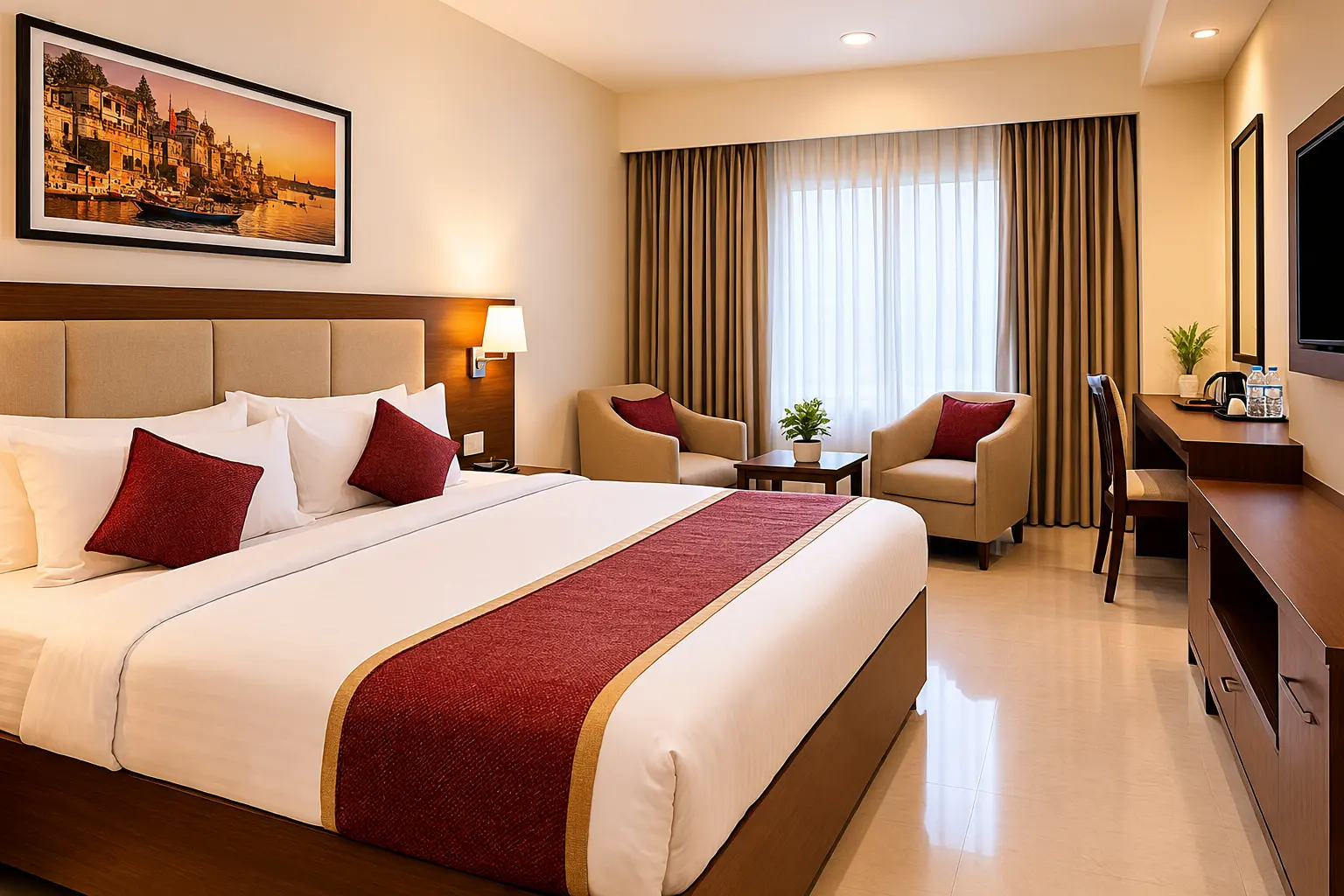 Comfortable rooms at Hotel RS Inn Varanasi